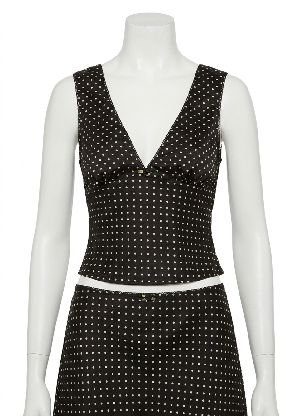 NEW NIA celia polkadot top in black